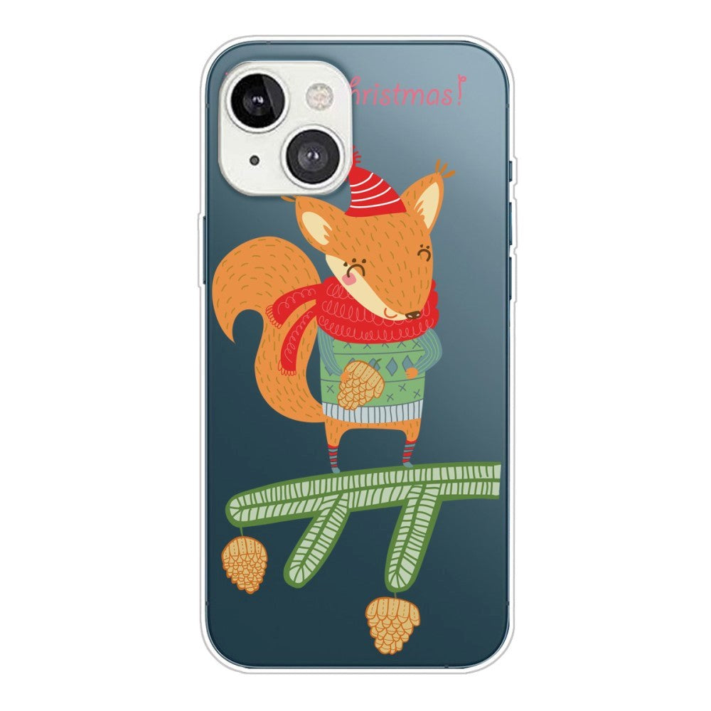iPhone 15 Fleksibelt Plastik Jule Bagside Cover - Egern