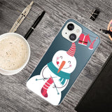 iPhone 15 Fleksibelt Plastik Jule Bagside Cover - Snemand