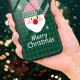 iPhone 15 Jule Bagside Cover m. Glasbagside - Merry Christmas - Julemand