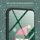 iPhone 15 Jule Bagside Cover m. Glasbagside - Merry Christmas - Juletræ