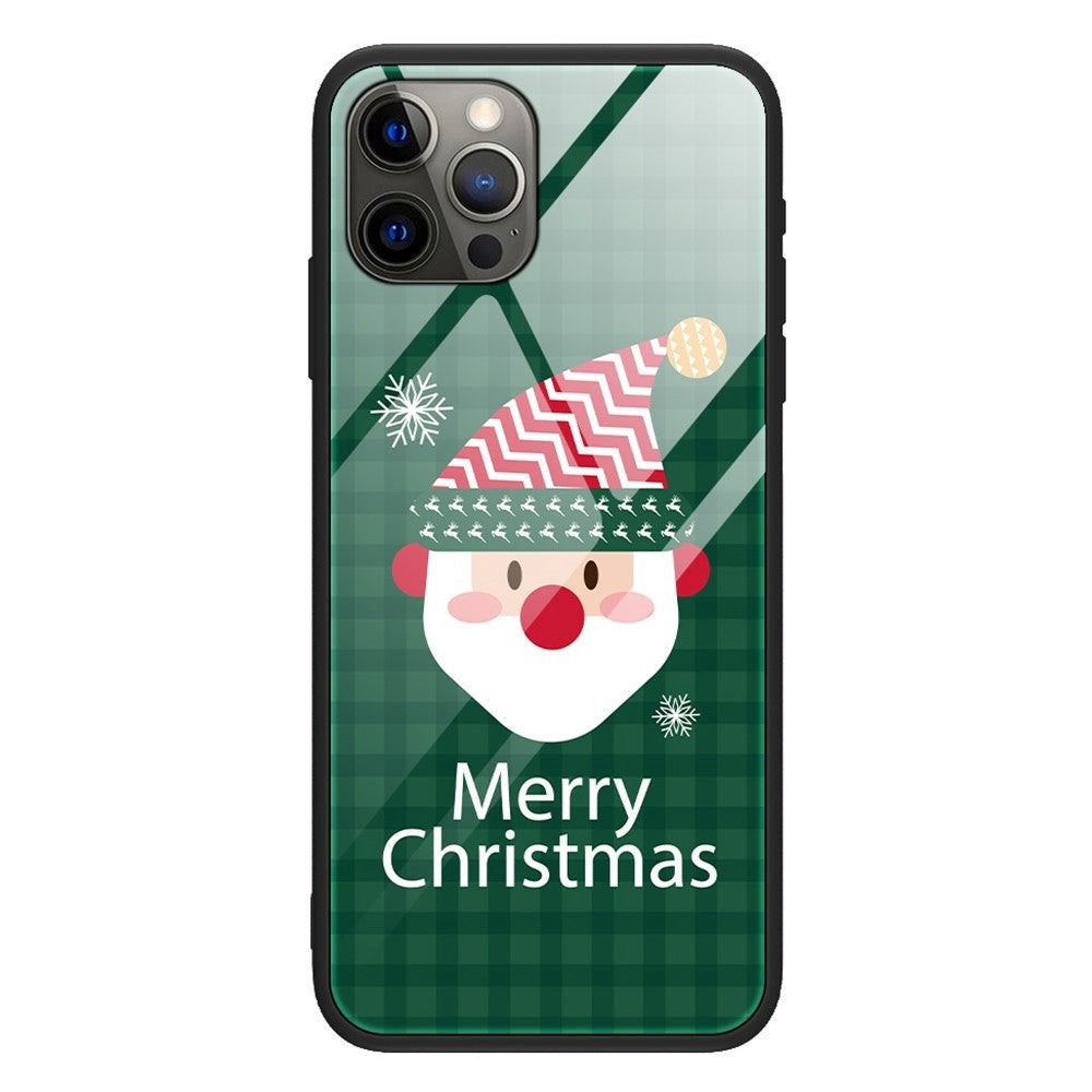 iPhone 15 Pro Jule Bagside Cover m. Glasbagside - Merry Christmas - Julemand