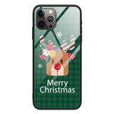 iPhone 15 Pro Jule Bagside Cover m. Glasbagside - Merry Christmas - Rensdyr