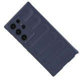 Samsung Galaxy S24 Ultra Fleksibelt Plastik Bagside Cover - Mørkeblå