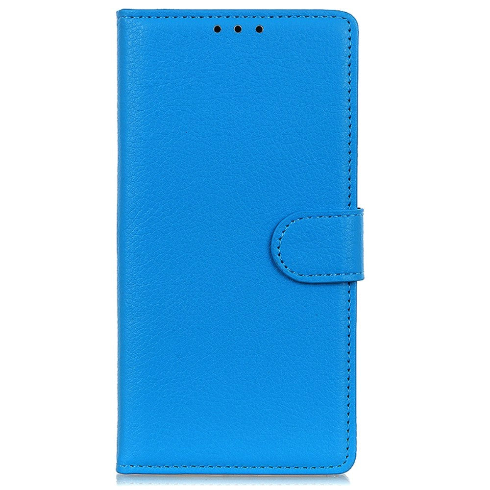 Xiaomi 14 Pro Litchi Læder Flip Cover m. Pung - Blå