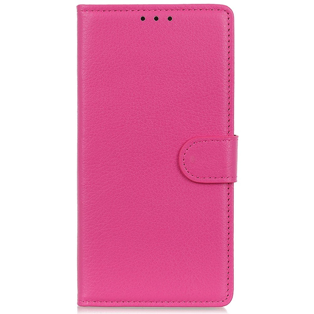 Xiaomi 14 Pro Litchi Læder Flip Cover m. Pung - Lyserød