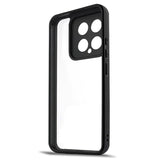 Xiaomi 14 Hybrid Plastik Bagside Cover  - Gennemsigtig / Sort