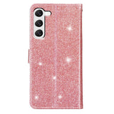 Samsung Galaxy S24+ (Plus) Læder Flip Cover m. Pung & Strop - Glimmer - Rose Gold