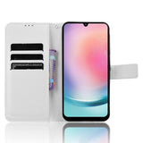 Samsung Galaxy A25 (5G) Læder Flip Cover m. Strop & Tekstur - Hvid