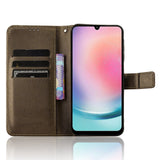 Samsung Galaxy A25 (5G) Læder Flip Cover m. Strop & Tekstur - Brun