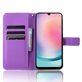 Samsung Galaxy A25 (5G) Læder Flip Cover m. Strop & Tekstur - Lilla