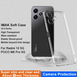 Xiaomi Redmi 12 (5G) / Poco M6 Pro (5G) IMAK UX-5 Series Fleksibelt Plastik Bagside Cover - Gennemsigtig