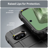 Google Pixel 8a Rugged Shield Series Håndværker Bagside Cover - Sort