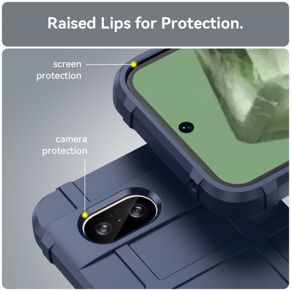 Google Pixel 8a Rugged Shield Series Håndværker Bagside Cover - Blå