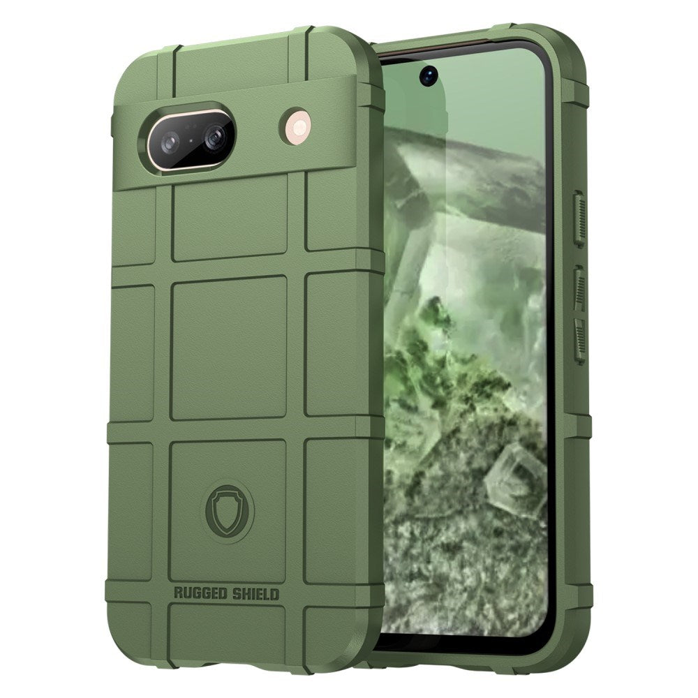 Google Pixel 8a Rugged Shield Series Håndværker Bagside Cover - Grøn