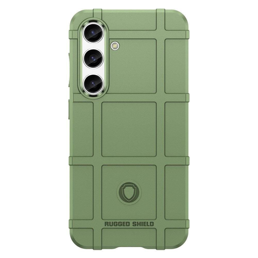 Samsung Galaxy S24 Rugged Shield Series Håndværker Bagside Cover - Grøn