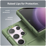 Samsung Galaxy S24 Ultra Rugged Shield Series Håndværker Bagside Cover - Grøn