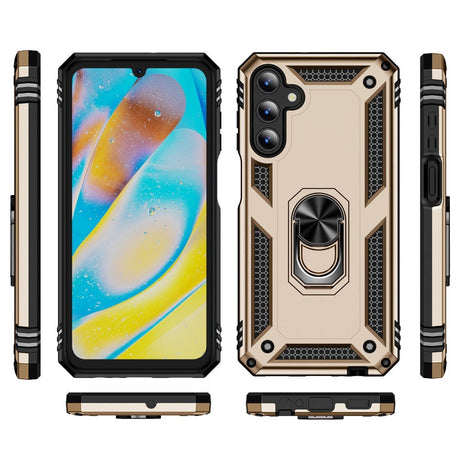 Samsung Galaxy A15 (5G) / A15 Hybrid Håndværker Bagside Cover m. Magnetisk Kickstand - Guld