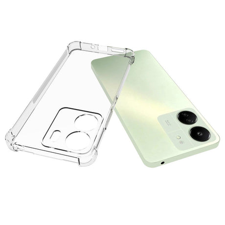 Xiaomi Poco C65 / Redmi 13C Drop-Proof Fleksibelt Plastik Bagside Cover - Gennemsigtig