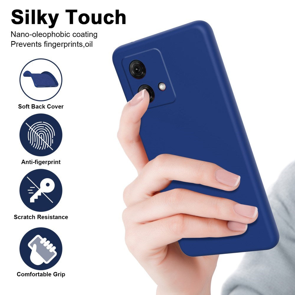 EIDERWOOD Motorola Moto G84 Liquid Silikone Bagside Cover - Blå