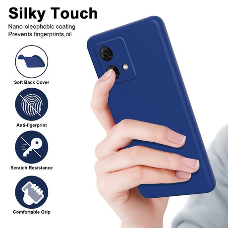 EIDERWOOD Motorola Moto G84 Liquid Silikone Bagside Cover - Blå