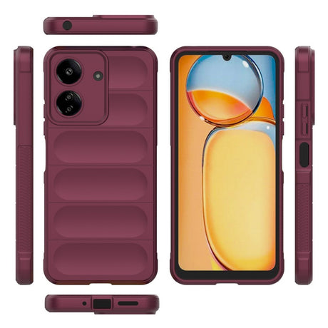 EIDERWOOD Xiaomi Poco C65 / Redmi 13C (4G) Fleksibelt Plastik Bagside Cover - Vinrød