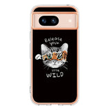 Google Pixel 8a Fleksibelt Plastik Bagside Cover m. Motiv - Kat / Tiger