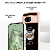 Google Pixel 8a Fleksibelt Plastik Bagside Cover m. Motiv - Kat / Tiger