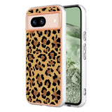 Google Pixel 8a Fleksibelt Plastik Bagside Cover m. Motiv - Leopard