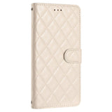 EIDERWOOD Motorola Moto G84 Læder Flip Cover m. Pung & Strop - Rhombus - Beige
