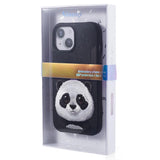 iPhone 15 Hybrid Bagside Cover m. Dyremotiv & Brodering - Panda