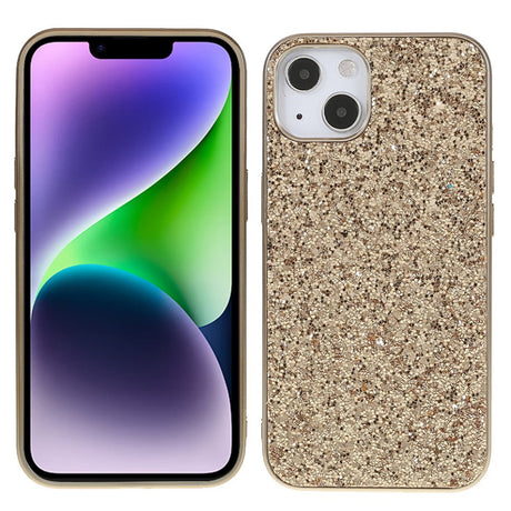 EIDERWOOD iPhone 14 Glitter Hybrid Bagside Cover - Guld