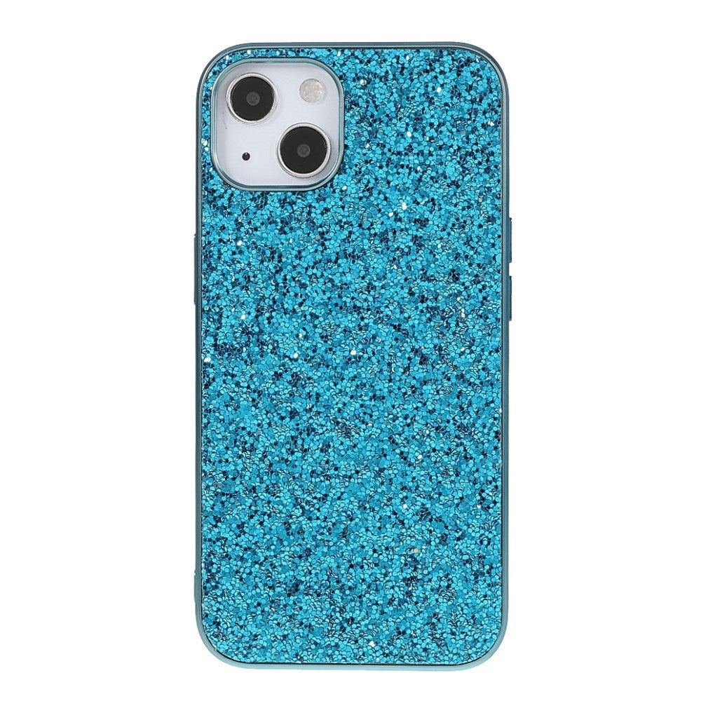 EIDERWOOD iPhone 14 Glitter Hybrid Bagside Cover - Blå