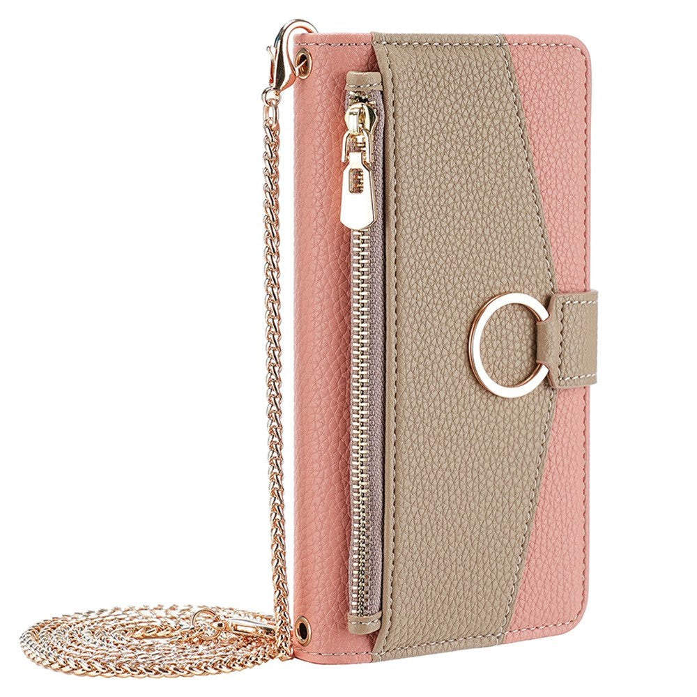 iPhone SE (2022 / 2020) / 8 / 7 Læder 2-i-1 Flip Cover m. Pung & Crossbody Taske Funktion - Lyserød