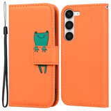 Samsung Galaxy S24+ (Plus) Flip Cover m. Strop / Ståfunktion / Kortholder - Orange (Frø)