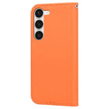 Samsung Galaxy S24+ (Plus) Flip Cover m. Strop / Ståfunktion / Kortholder - Orange (Frø)