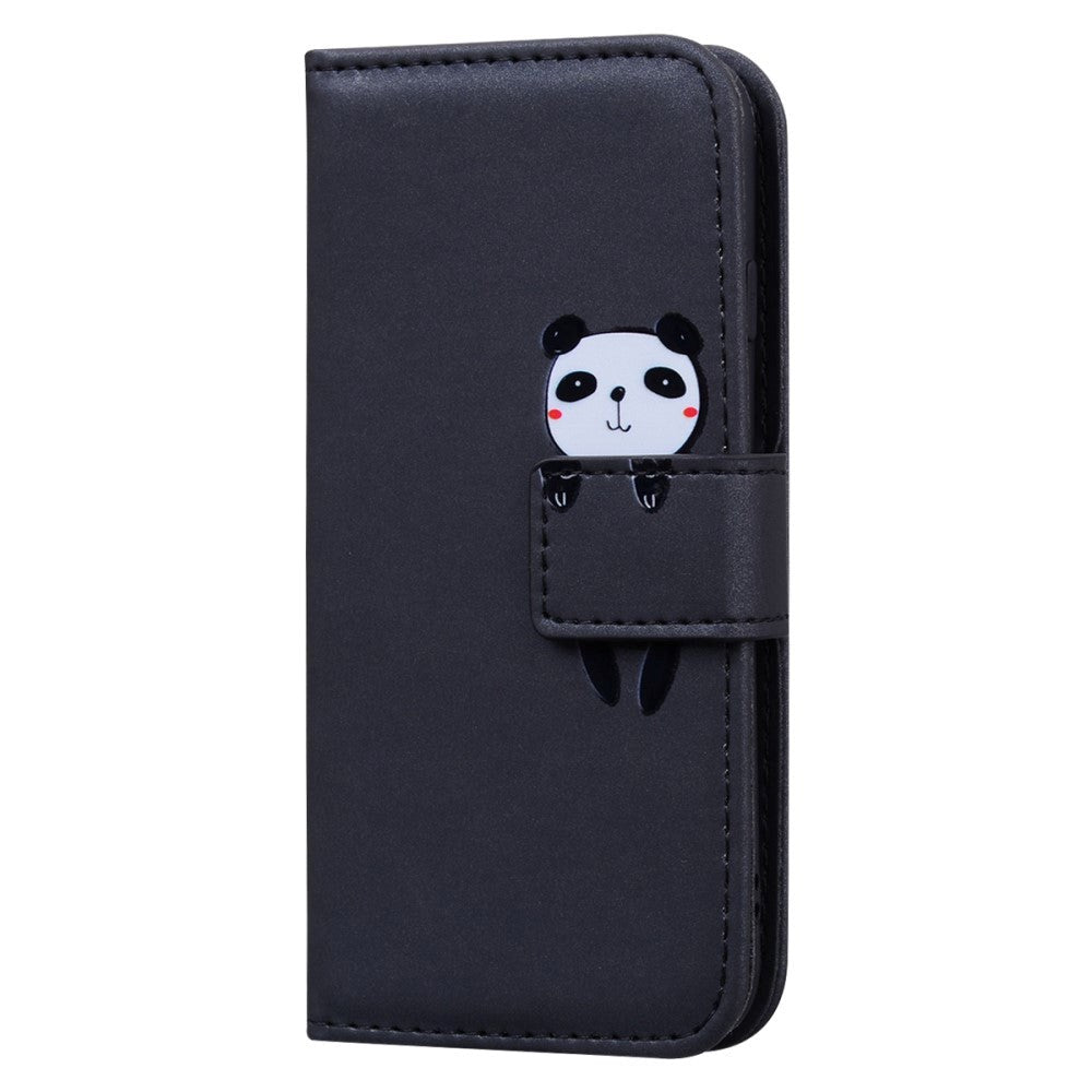 Xiaomi 13 Flip Cover m. Strop / Ståfunktion / Kortholder - Sort (Panda)