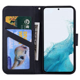 Samsung Galaxy A54 (5G) Flip Cover m. Strop / Ståfunktion / Kortholder - Sort (Panda)