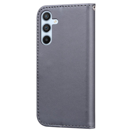 Samsung Galaxy A54 (5G) Flip Cover m. Strop / Ståfunktion / Kortholder - Grå (Hund)