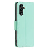 Samsung Galaxy A35 (5G) PU Litchi Læder Bagside Cover m. Pung & Strop - Grøn