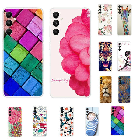 Samsung Galaxy A05s Fleksibel Plastik Bagside Cover m. Motiv - Blomster