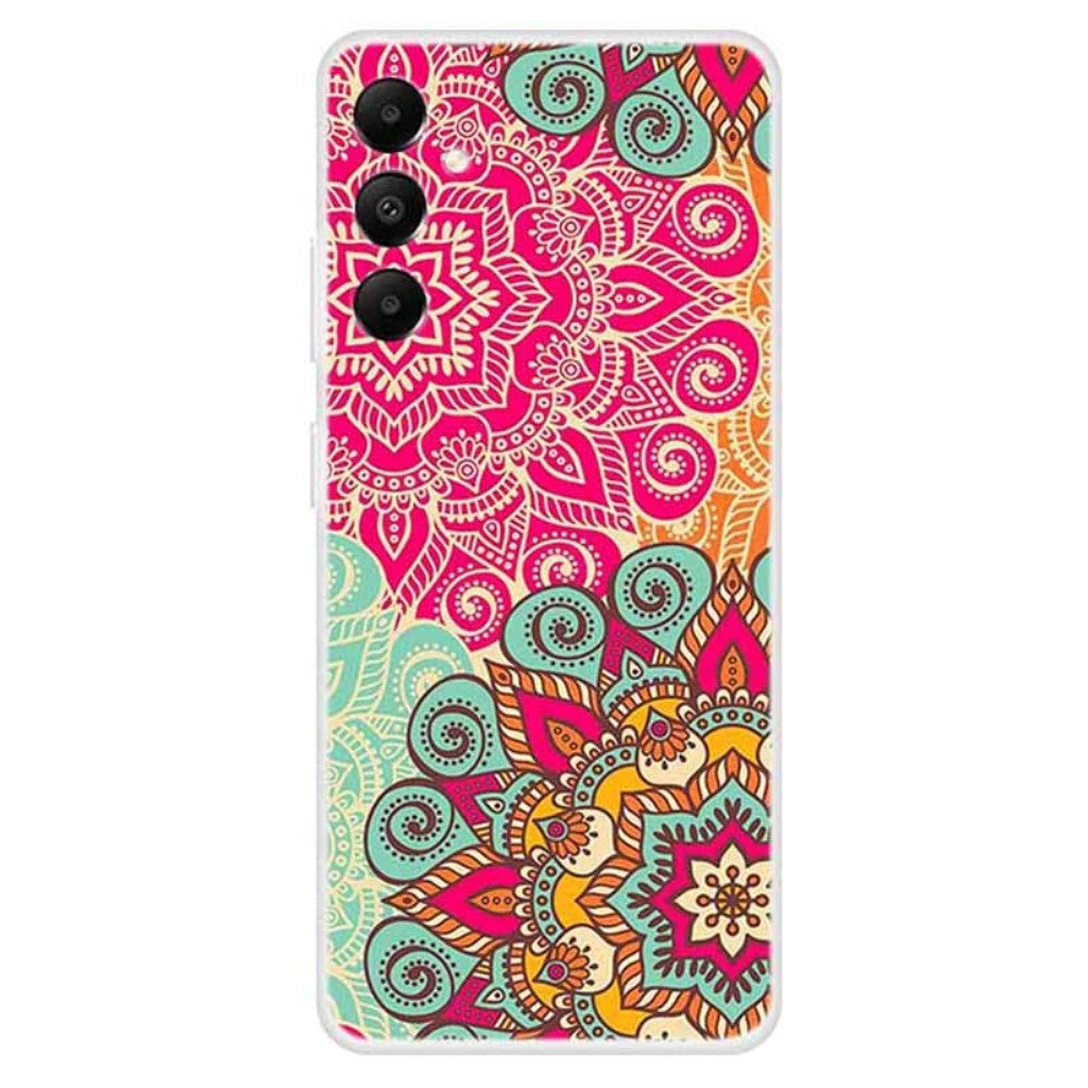 Samsung Galaxy A05s Fleksibel Plastik Bagside Cover m. Motiv - Blomster Doodle