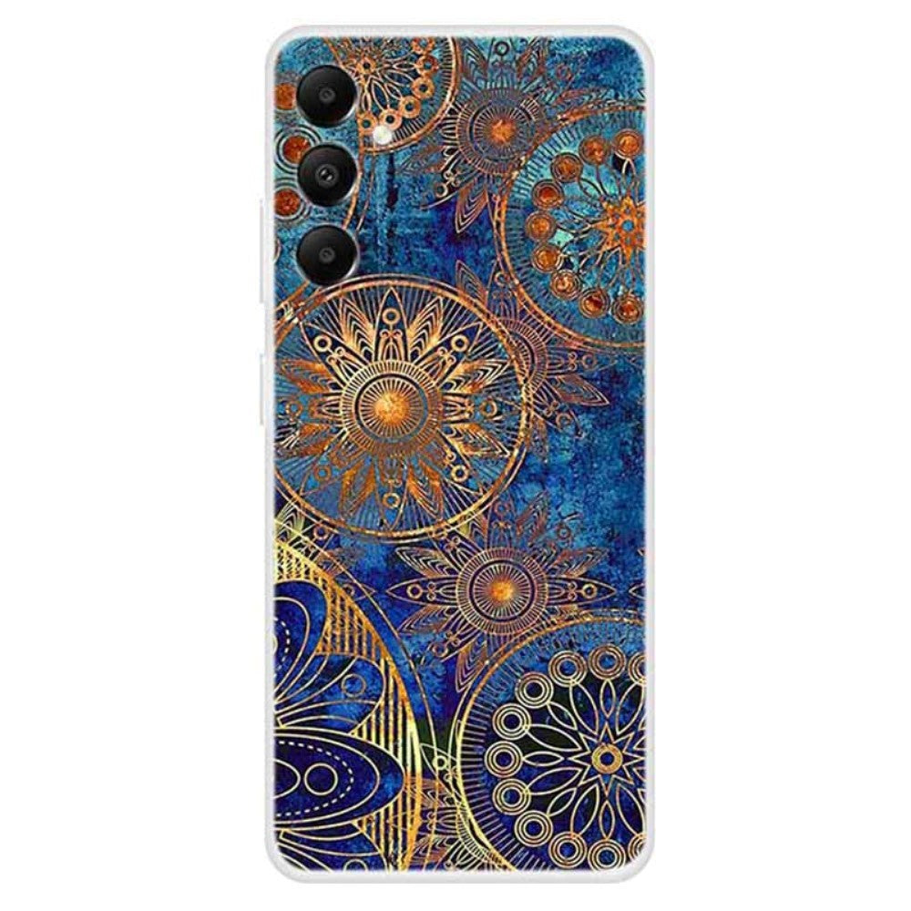 Samsung Galaxy A05s Fleksibel Plastik Bagside Cover m. Motiv - Guld Mandala