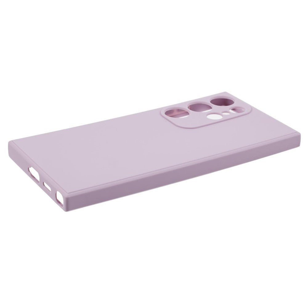 Samsung Galaxy S24 Ultra Fleksibelt TPU Plastik Bagside Cover - Lilla