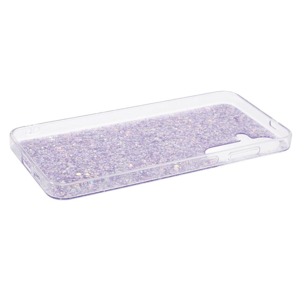 Samsung Galaxy S24 Glitter Bagside Cover - Lilla