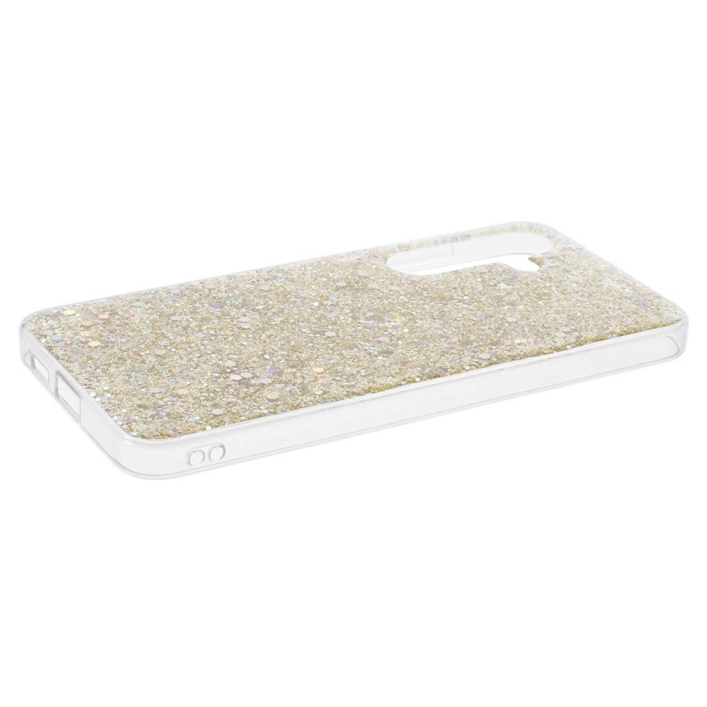 Samsung Galaxy S24 Glitter Bagside Cover - Guld