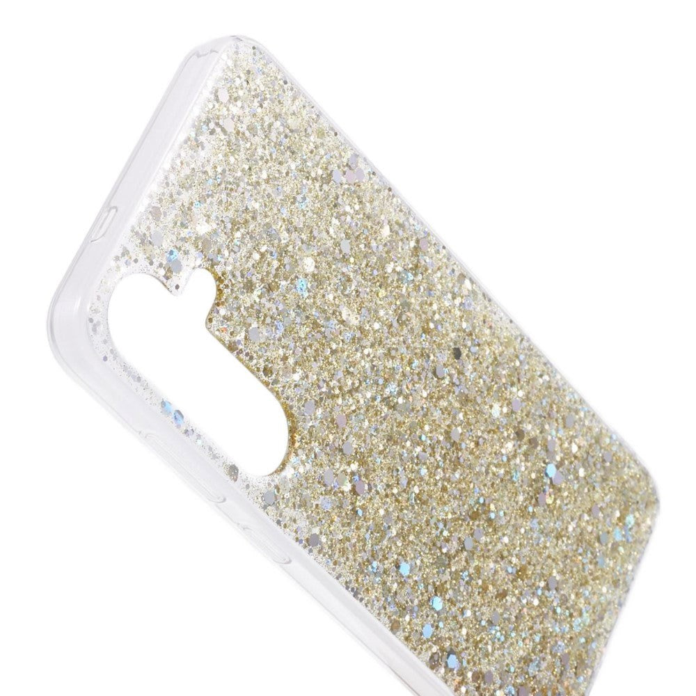 Samsung Galaxy S24 Glitter Bagside Cover - Guld