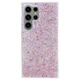 Samsung Galaxy S24 Ultra Glitter Bagside Cover - Lyserød