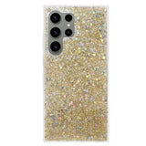 Samsung Galaxy S24 Ultra Glitter Bagside Cover - Guld