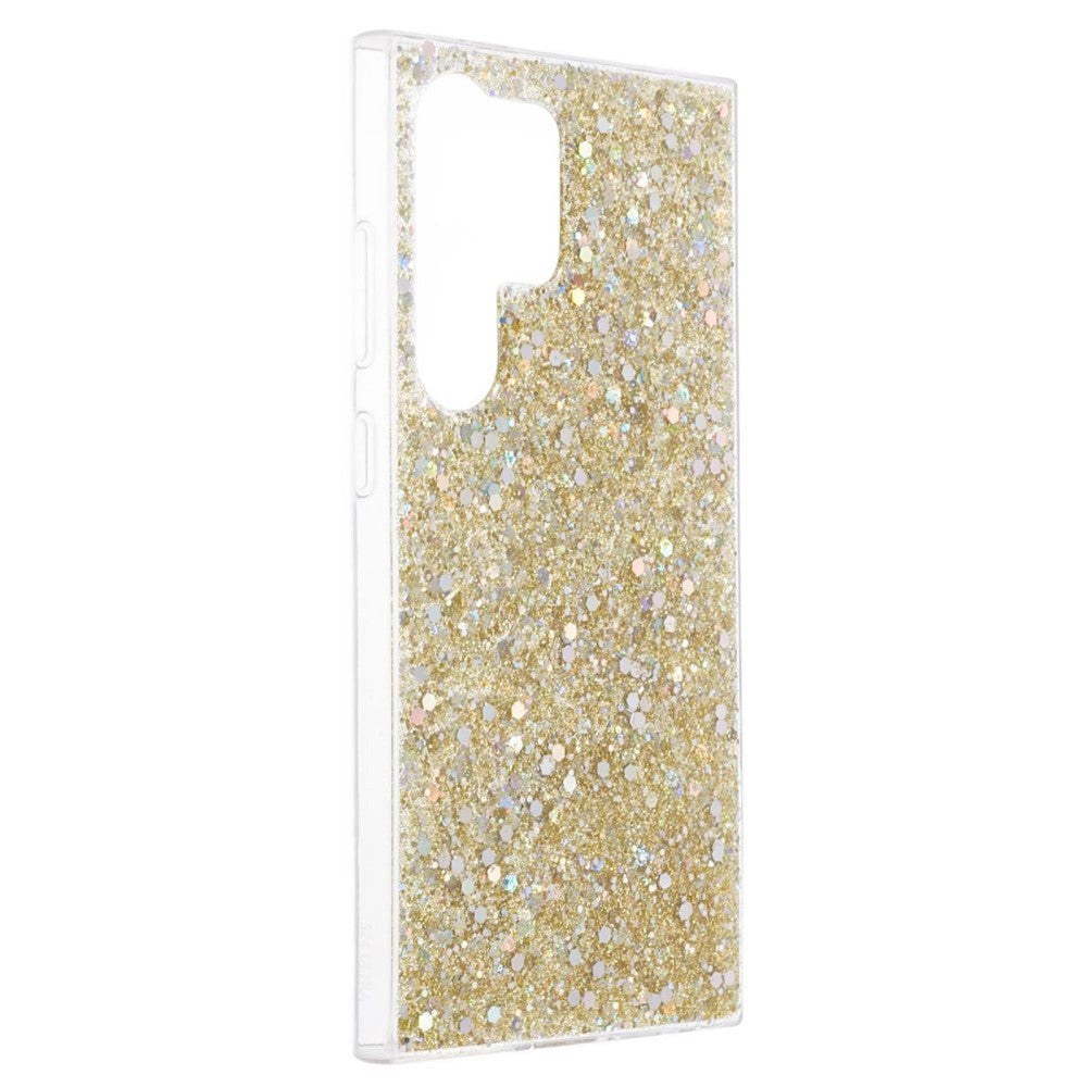 Samsung Galaxy S24 Ultra Glitter Bagside Cover - Guld