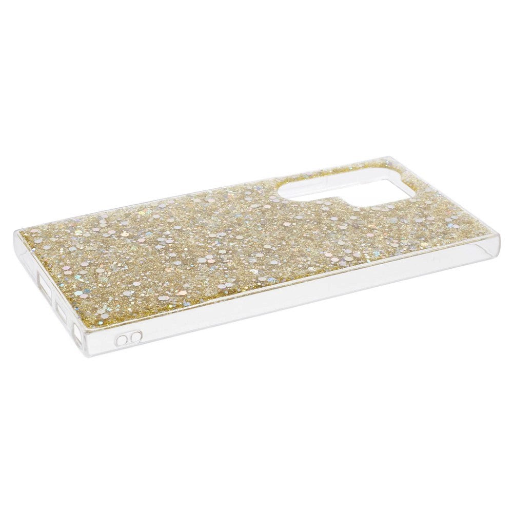 Samsung Galaxy S24 Ultra Glitter Bagside Cover - Guld